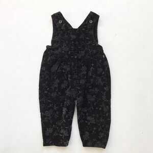 Vintage McKids black velvet floral jumpsuit VGUC 18 months